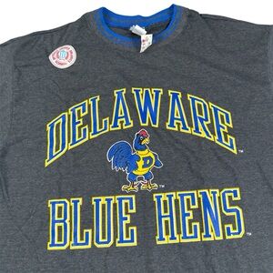 Vintage 90s University Of Delaware Blue Hens Logo 7 Grey T-shirt Mens XL NWT